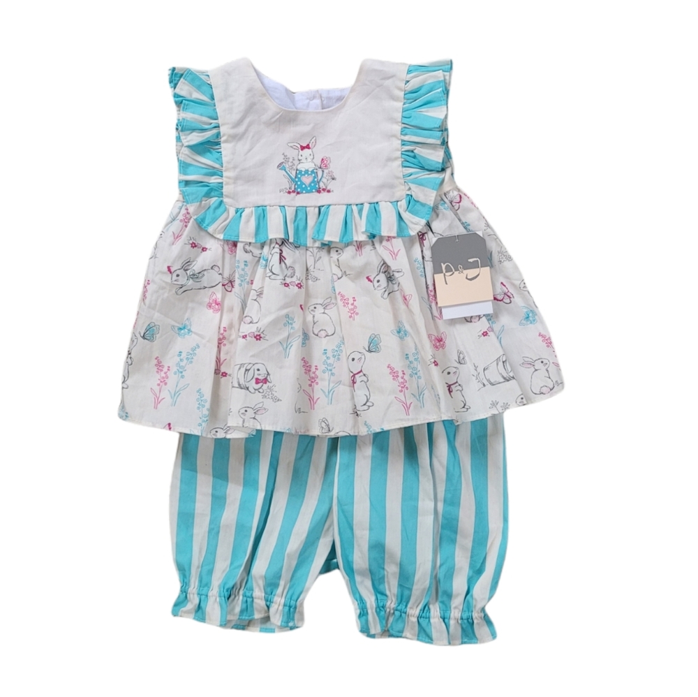 PASTOURELLE by Pippa & Julie 2 Piece Bunny Outfit Size 24M